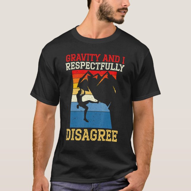 Gravitet och jag håller inte med om Sten Kliber B T Shirt (Framsida)