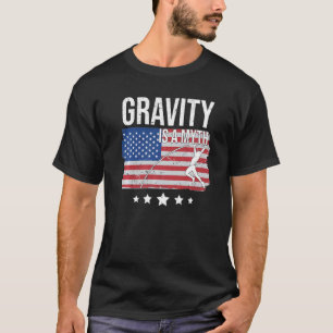 Gravity är ett mystiskt amerikanskt Flagga Pole Va T Shirt