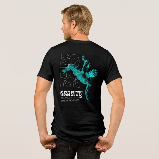 Gravity Dance 2025 - Dynamic Aqua Figur T Shirt (Baksida Full)