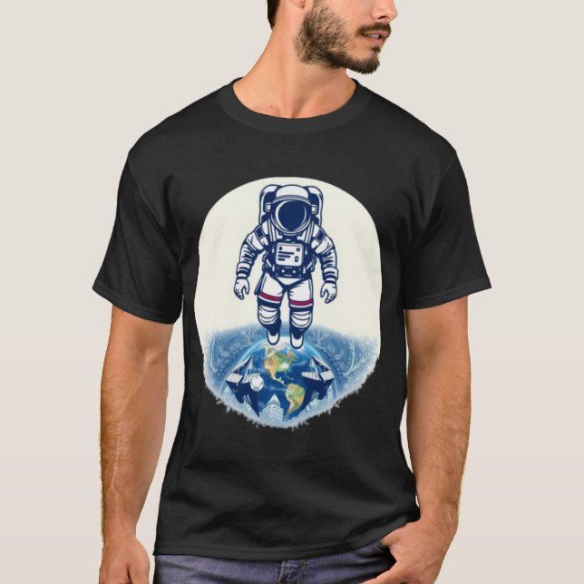 Gravity Defying Spacewalk T-Shirt" T Shirt (Framsida)