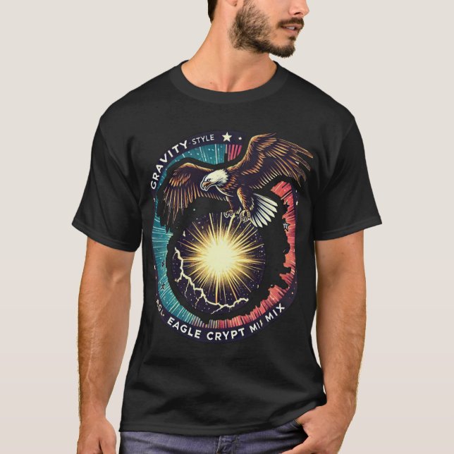 Gravity Eagle: Supernova Sentinel" T Shirt (Framsida)