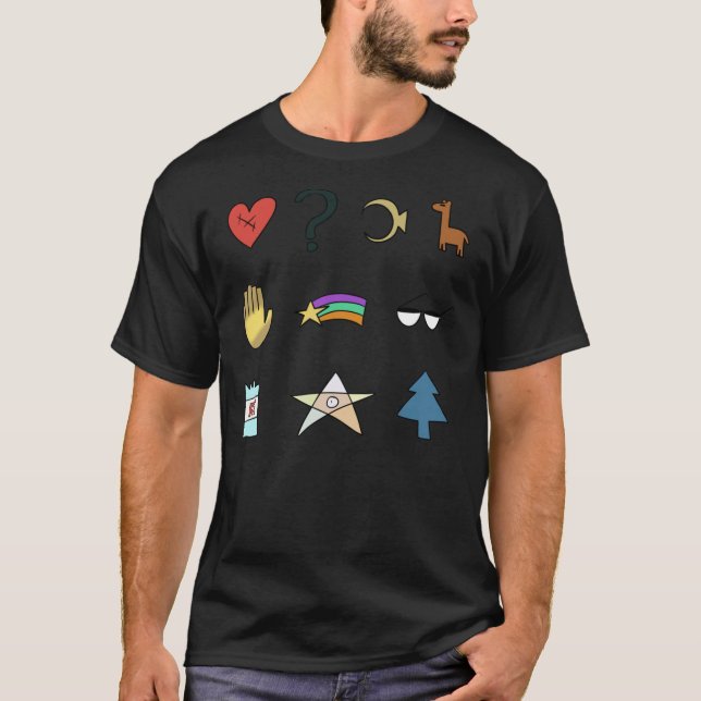 Gravity Falls Cipher Symbols Classic T-Shirt (Framsida)