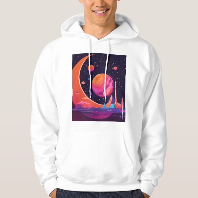Gravity & Magnetism in Space – Futuristic hoodies Hoodie (Framsida)
