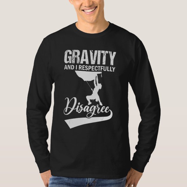 Gravity och jag tar avstånd från Cliff Sten Cl T Shirt (Framsida)