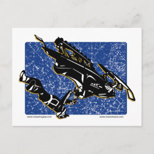 GRAVITY-SLED-in Blue Vykort