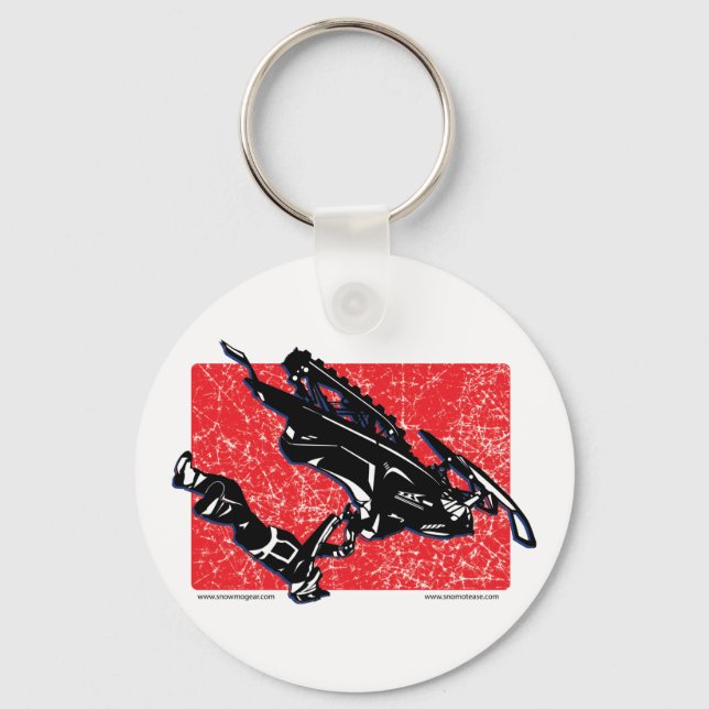 GRAVITY-SLED-in-RED Nyckelring (Framsida)