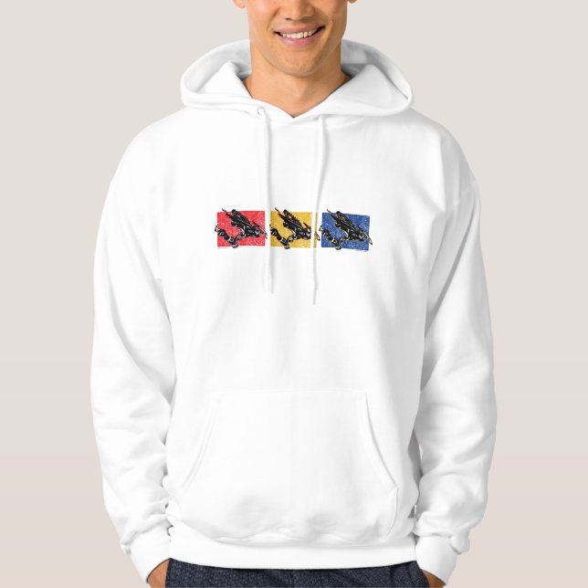 GRAVITY-SLED-in-three-färg Hoodie (Framsida)