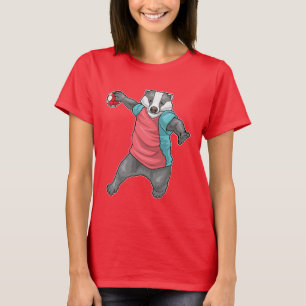 Grävling Handbollsspelare Handboll T Shirt
