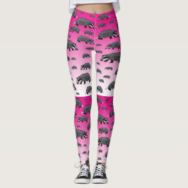 Grävling Leggings Rosa Blekning