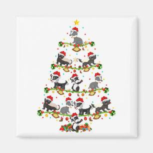 Grävling Ljus Xmas Tomte Grävling Julgran Magnet