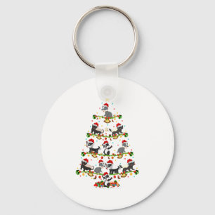 Grävling Ljus Xmas Tomte Grävling Julgran Nyckelring