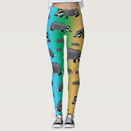 Grävling Tecknade Leggings