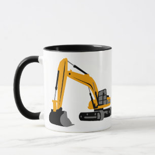 grävmaskin mugg