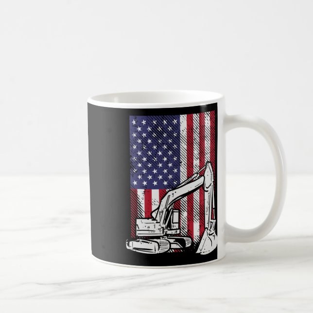 Grävmaskiner 4:e juli Småbarn Kids Kaffemugg (Höger)