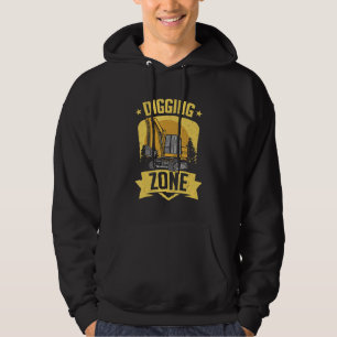 Grävmaskiner Grävande Zona byggnadsgrävmaskiner Hoodie