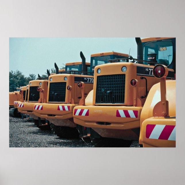 Grävmaskiner Poster (Framsidan)