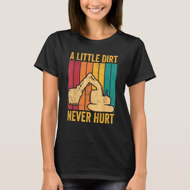 Grävningsansvarig HEO lite smutsig aldrig Ont T Shirt (Framsida)