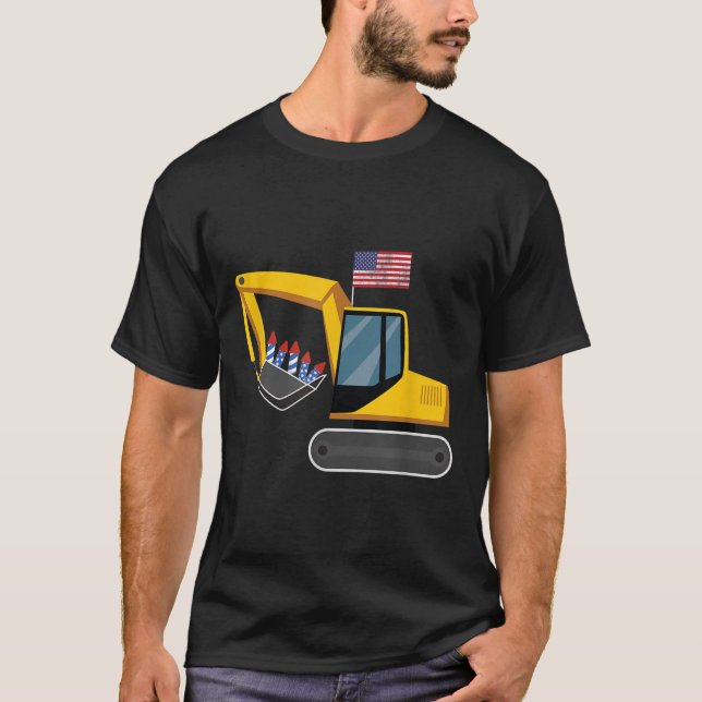 Grävsax 4:e juli Independence day T Shirt (Framsida)