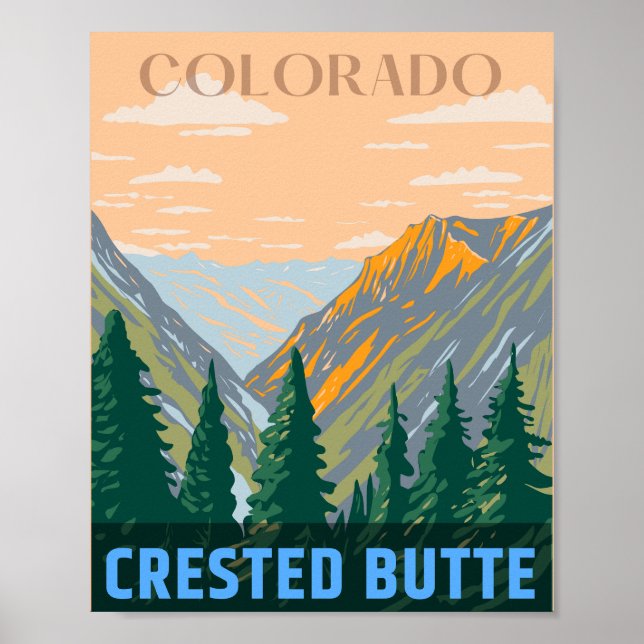 Grävsaxar av rocky mountains poster (Framsidan)