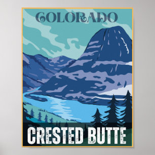 Grävsaxar av rocky mountains poster