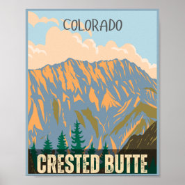 Grävsaxar av rocky mountains poster