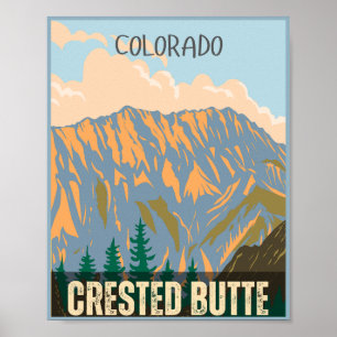 Grävsaxar av rocky mountains poster