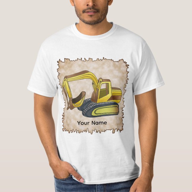Grävskopa T Shirt (Framsida)