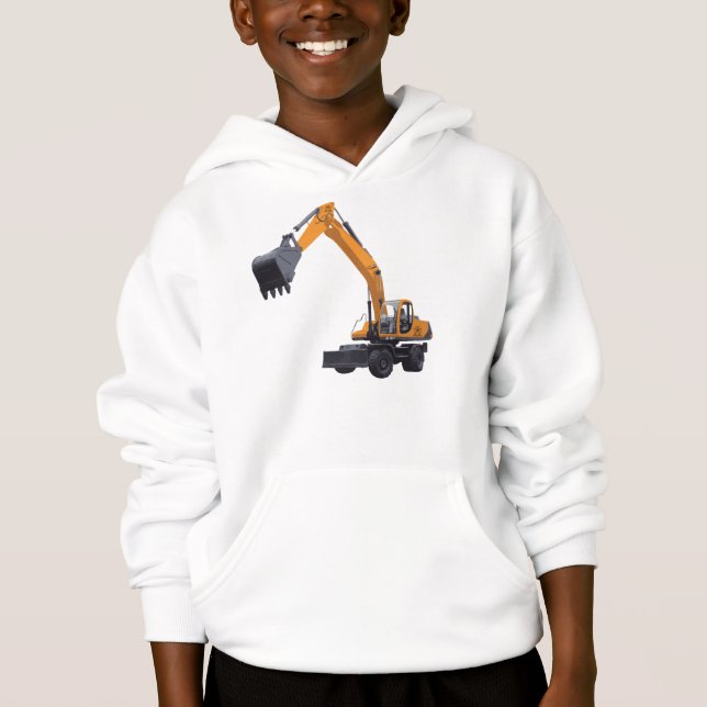 GrävskopabarnHoodie T-shirt (Framsida)