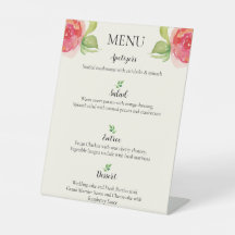 Gravsöm Blommigt Bröllop Menu
