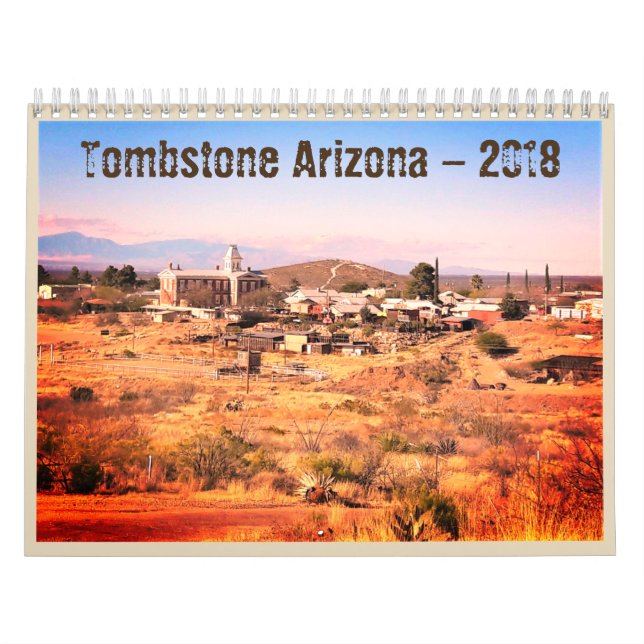 Gravsten Arizona 2018 westerna kalender (Omslag)