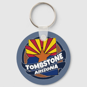 Gravsten Arizona flagga burst-nyckelkedja Nyckelring