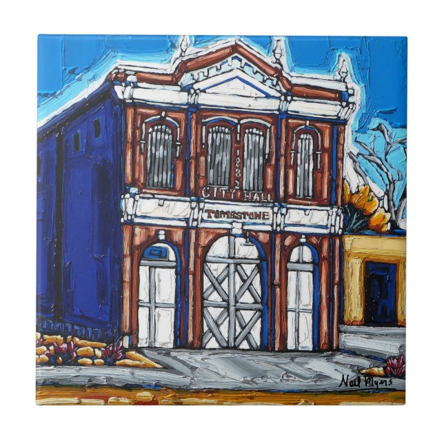 Gravsten City Hall Tile Kakelplatta (Framsidan)