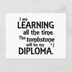 Gravsten Diploma Vykort