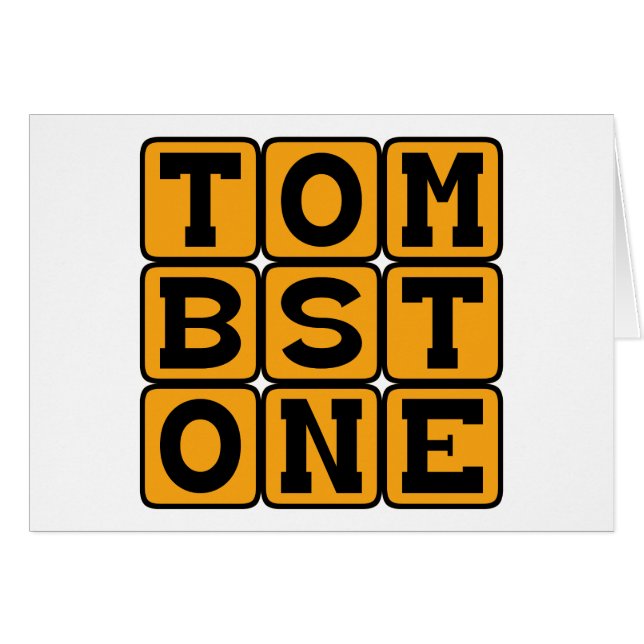 Gravsten, grovmärkning hälsningskort (Framsidan Horizontal)