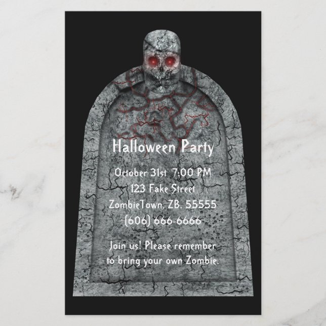 Gravsten - Halloween Flyer (Framsidan)