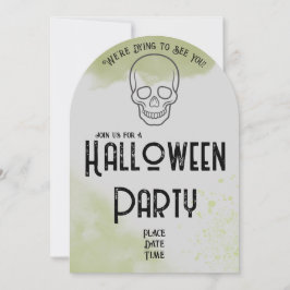 Gravsten Halloweenfest-inbjudan Inbjudningar