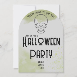 Gravsten Halloweenfest-inbjudan Inbjudningar