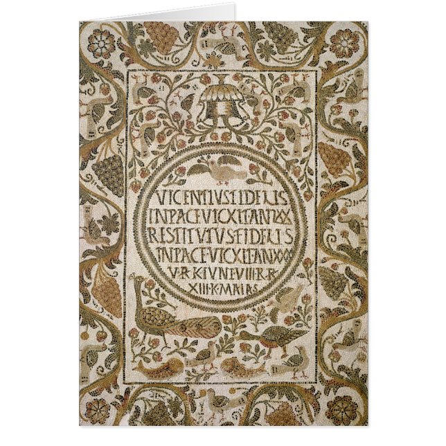 Gravsten med en epitaph hälsningskort (Framsidan)