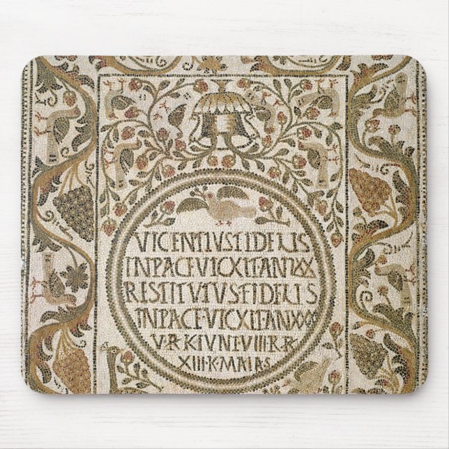 Gravsten med en epitaph musmatta (Framsidan)