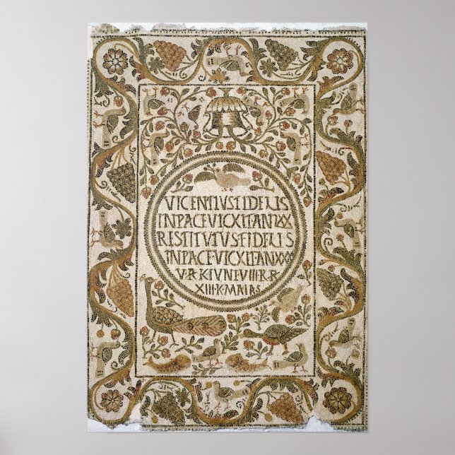 Gravsten med epitaph poster (Framsidan)