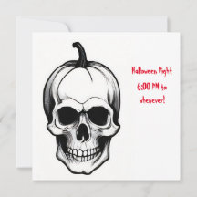 Gravsten och dödskalle