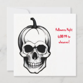 Gravsten och dödskalle inbjudningar