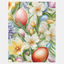 Gravt äpple-Blommar, tulpaner och Påskägg