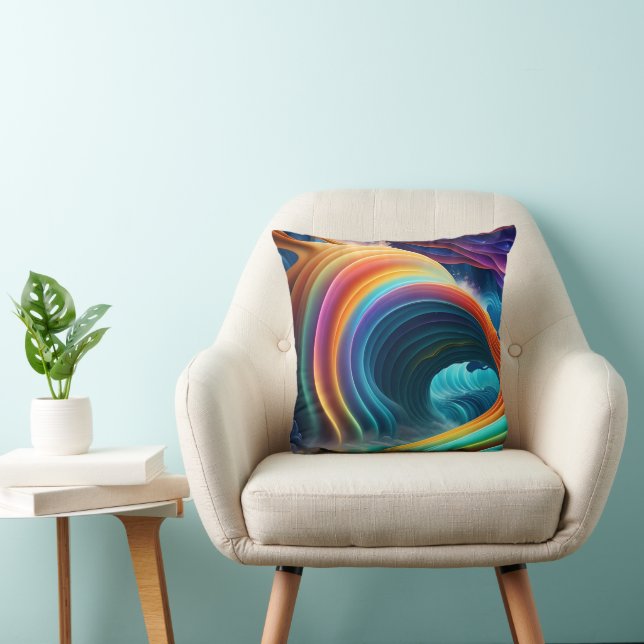 Gravt, Bright Rainbow Waterfall Kudde (Stol)