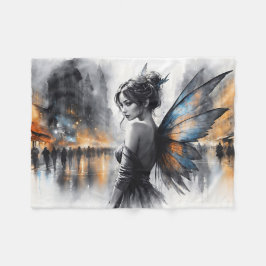 Gravt brunettminimalism i stadsskum fleecefilt