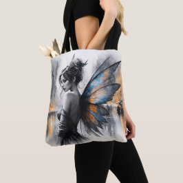 Gravt brunettminimalism i stadsskum tygkasse