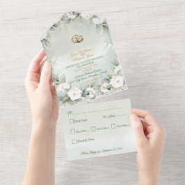 Gravt Grey allt på en bröllopsinbjudan