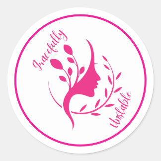 Gravt instabil - Funny och estetisk märkning Runt Klistermärke