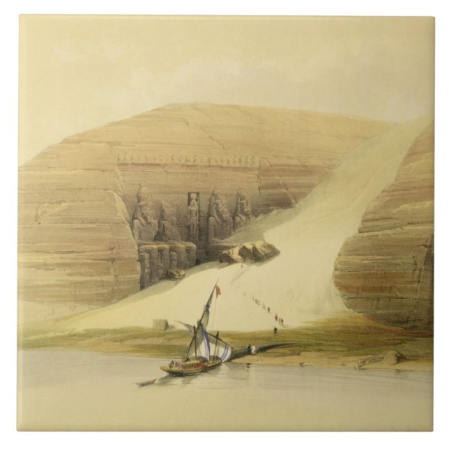 Grävt tempel av Abu Simbel, från "egypten och Nu Kakelplatta (Framsidan)