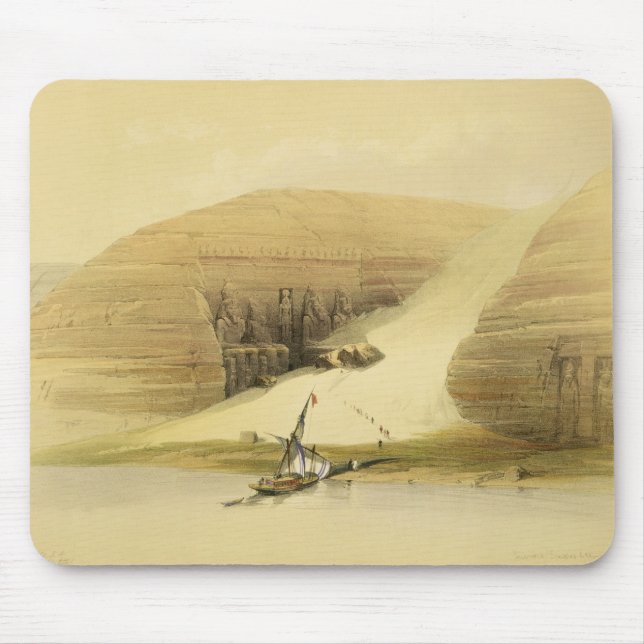 Grävt tempel av Abu Simbel, från "egypten och Nu Musmatta (Framsidan)